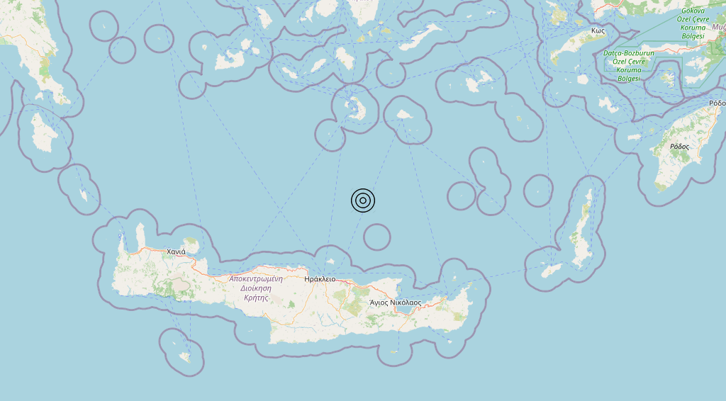 Terremoto Crete, Greece [Sea: Greece] – Magnitudo 4.7