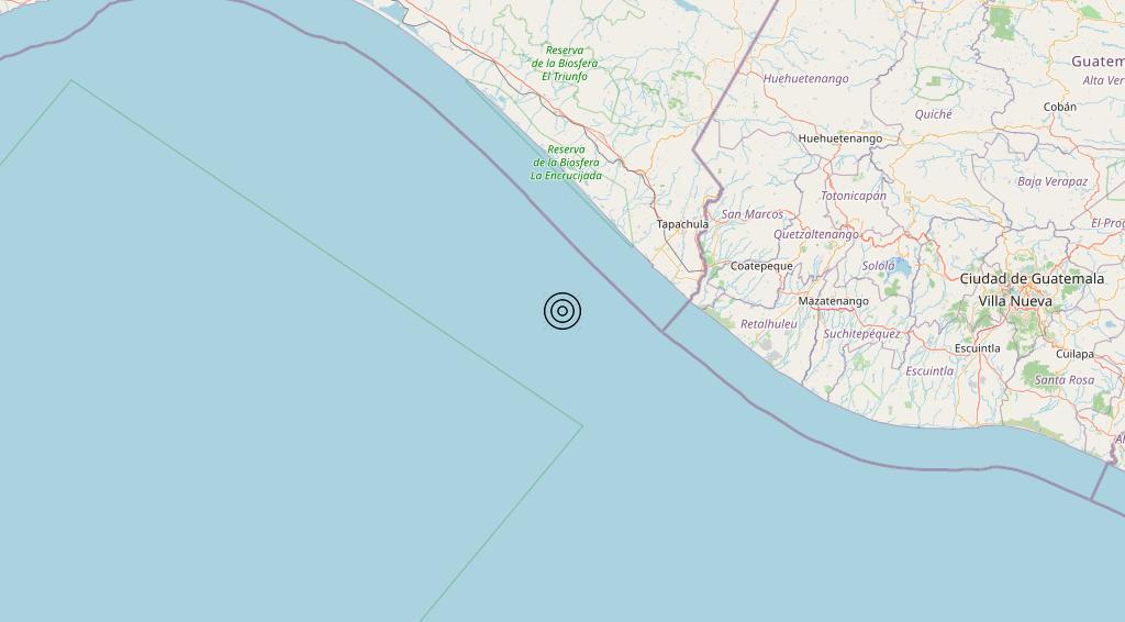 Terremoto Near coast of Chiapas, Mexico [Sea: Mexico] – Magnitudo 6.1
