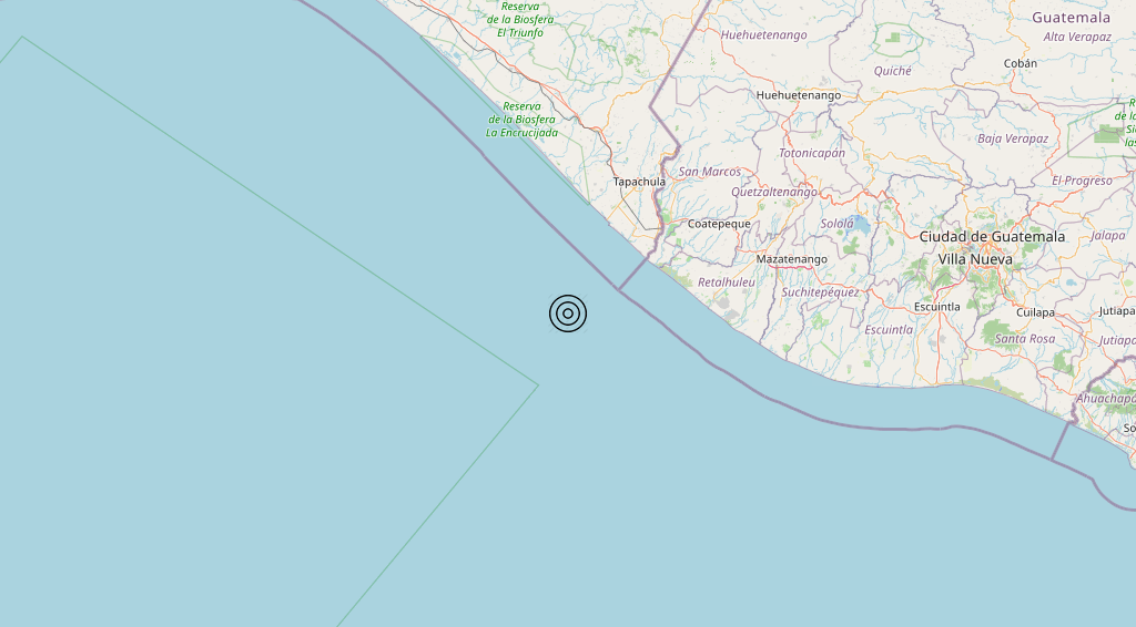 Terremoto Near coast of Chiapas, Mexico [Sea: Mexico] – Magnitudo 5.6