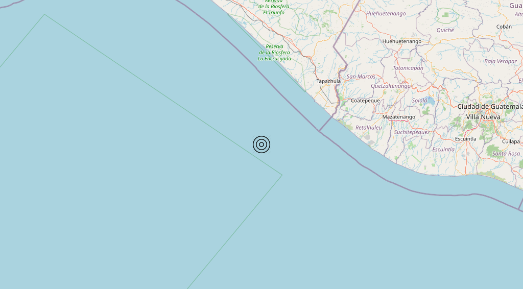 Terremoto Near coast of Chiapas, Mexico [Sea: Mexico] – Magnitudo 5.7